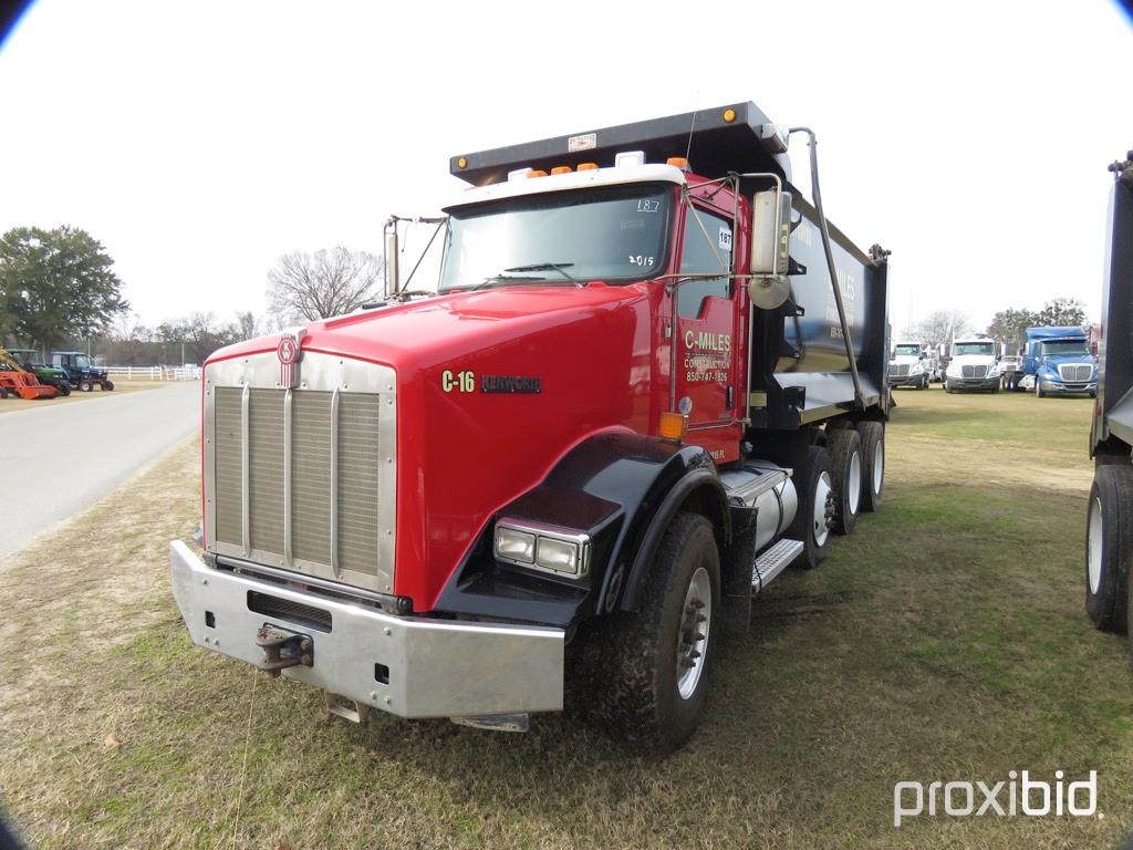 2015 Kenworth T800 Tri-axle Dump Truck, s/n 1NKDX4EX5FJ455969: Cummins ISX