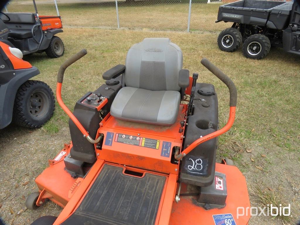 Bad Boy ZT60 Zero-turn Mower, s/n 3121620: 60" Cut, Kohler 27hp Eng., Meter