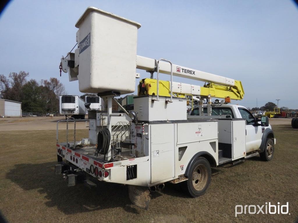 2009 Ford F550 4WD Bucket Truck, s/n 1FDAF57R89EB25540: Auto, Terex Hi Rang