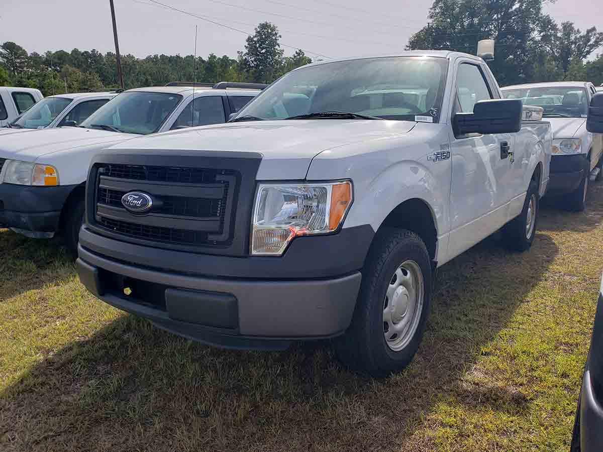 2013 Ford F150 XL Pickup, s/n 1FTMF1CM5DFC58599: White, 2-door, Styleside,