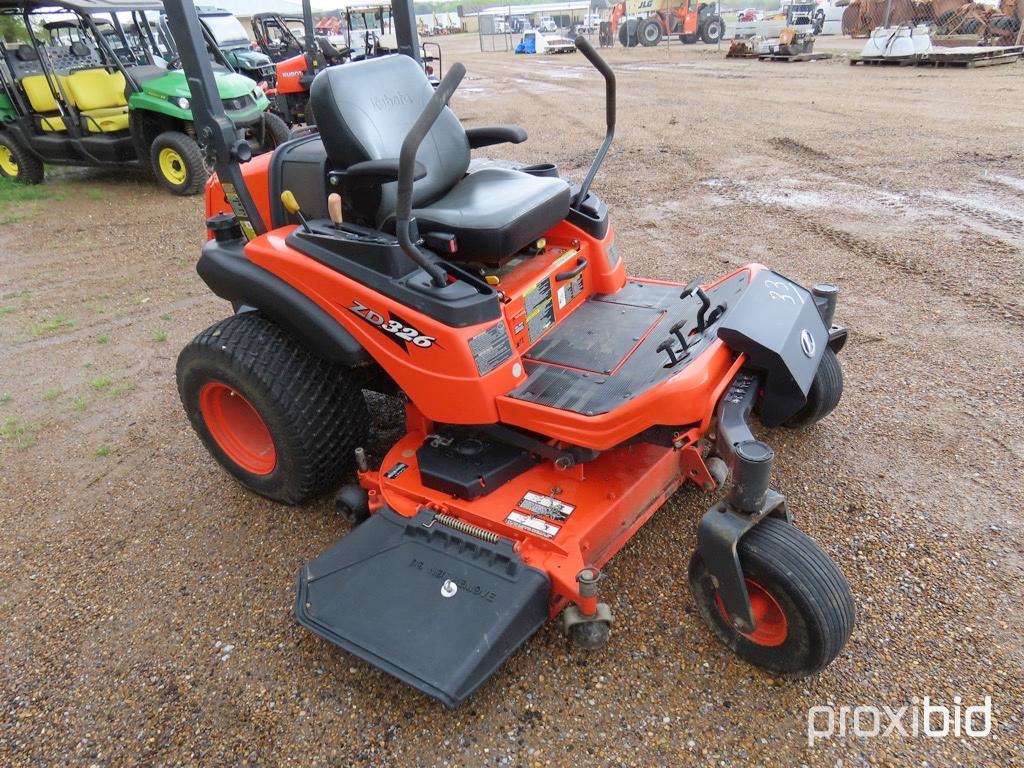 Kubota ZD326P Zero-turn Mower, s/n 15652: 60" Cut, Remaining Warranty, Mete