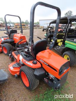 Kubota ZD1011 Zero-turn Mower, s/n 10072: 54" Cut, Meter Shows 190 hrs