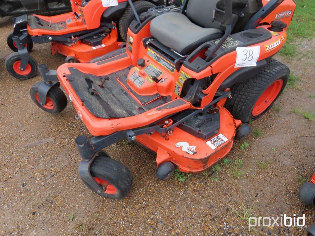 Kubota ZD221 Zero-turn Mower, s/n 31389: 54" Cut, Meter Shows 428 hrs