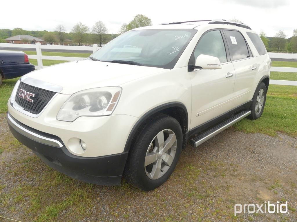 2009 GMC Arcadia, s/n 1GKEV33D29J137248: Odometer Shows 180K mi.