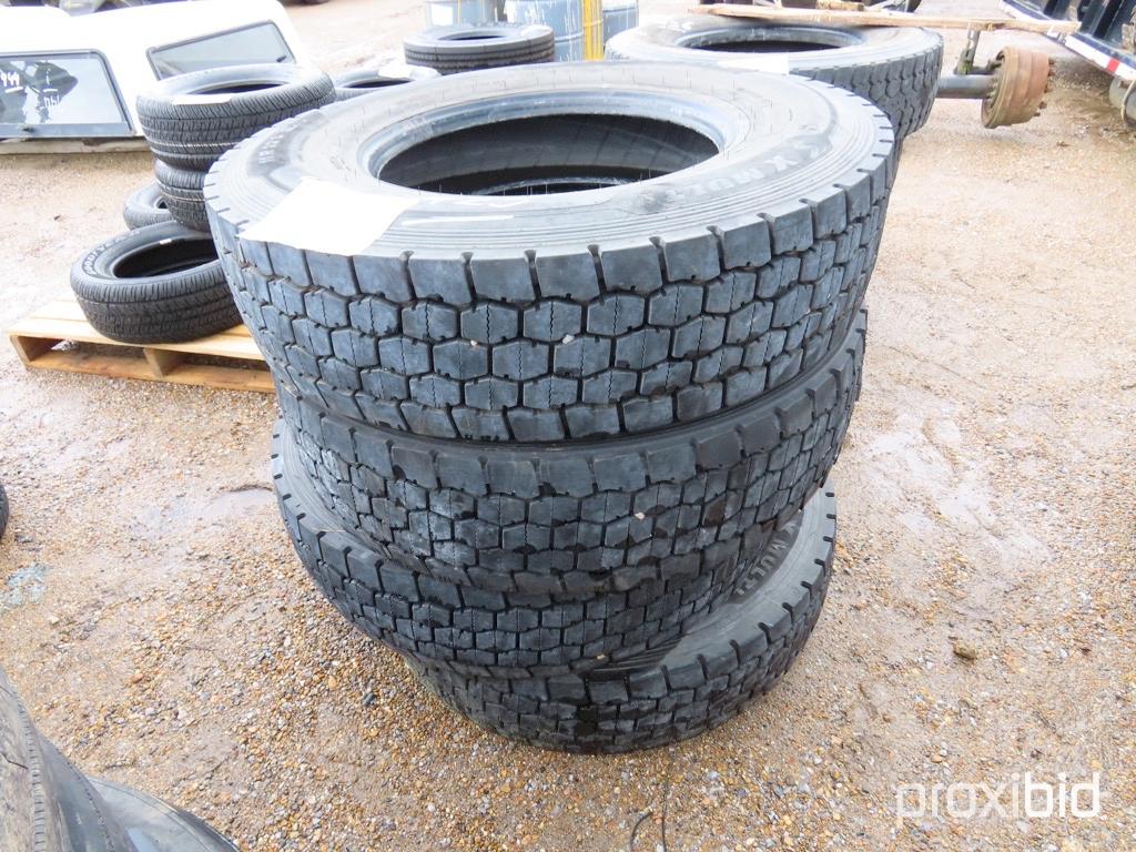 (4) Michelin 11R22.5 Used Tires