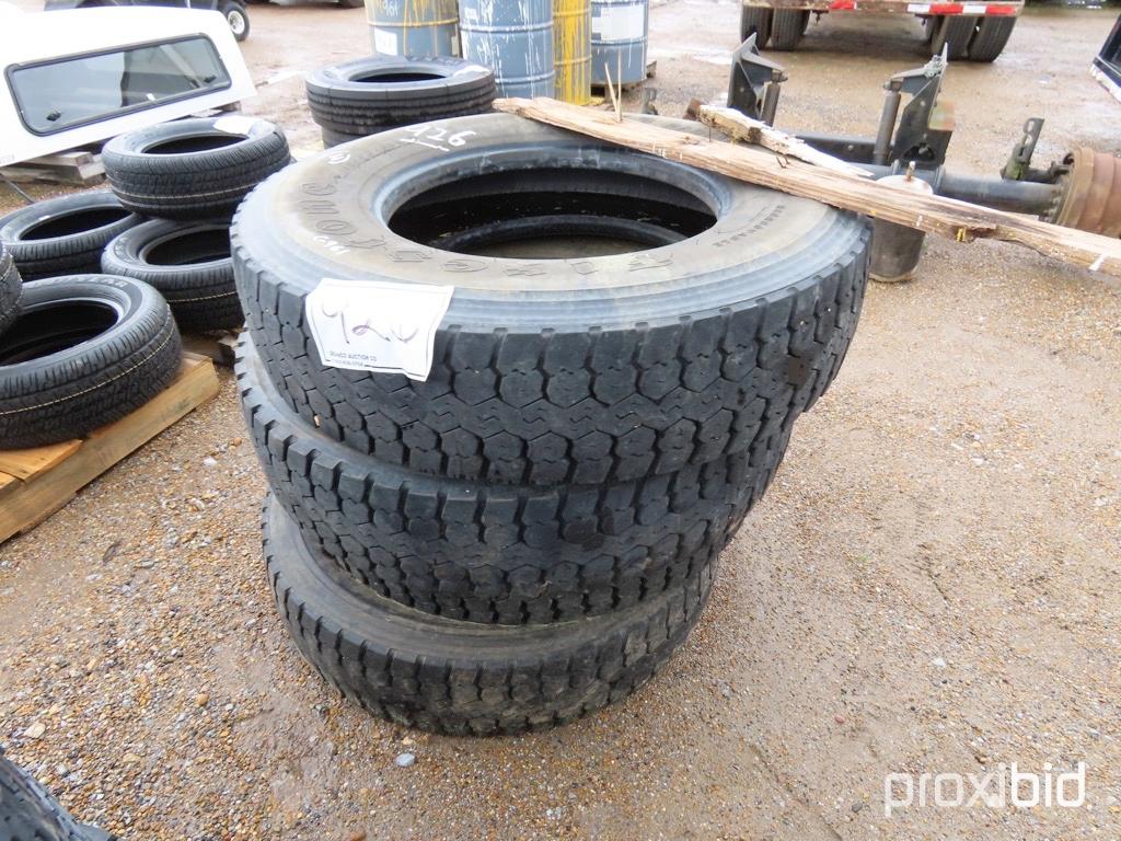 (4) Firestone 11R22.5 Used Tires