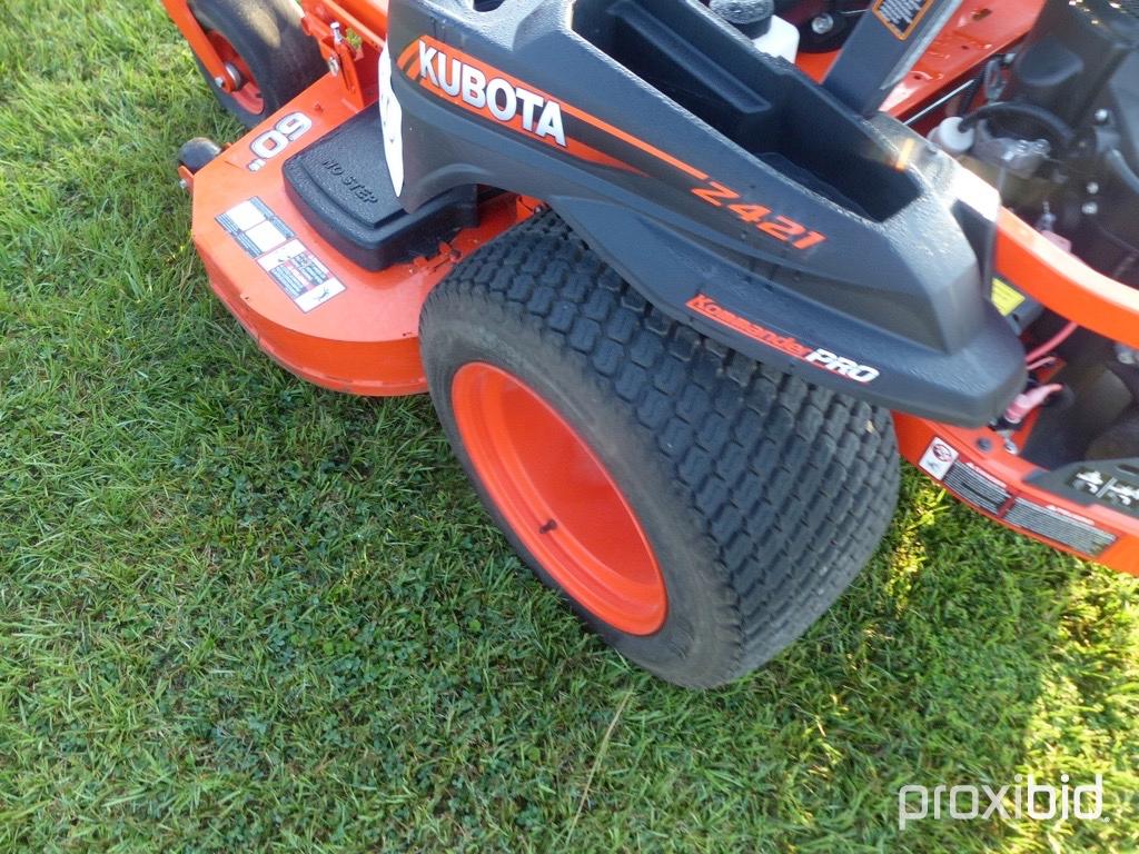 Kubota Z421KWT-60 Zero-turn Mower, s/n 22018: Meter Shows 85 hrs