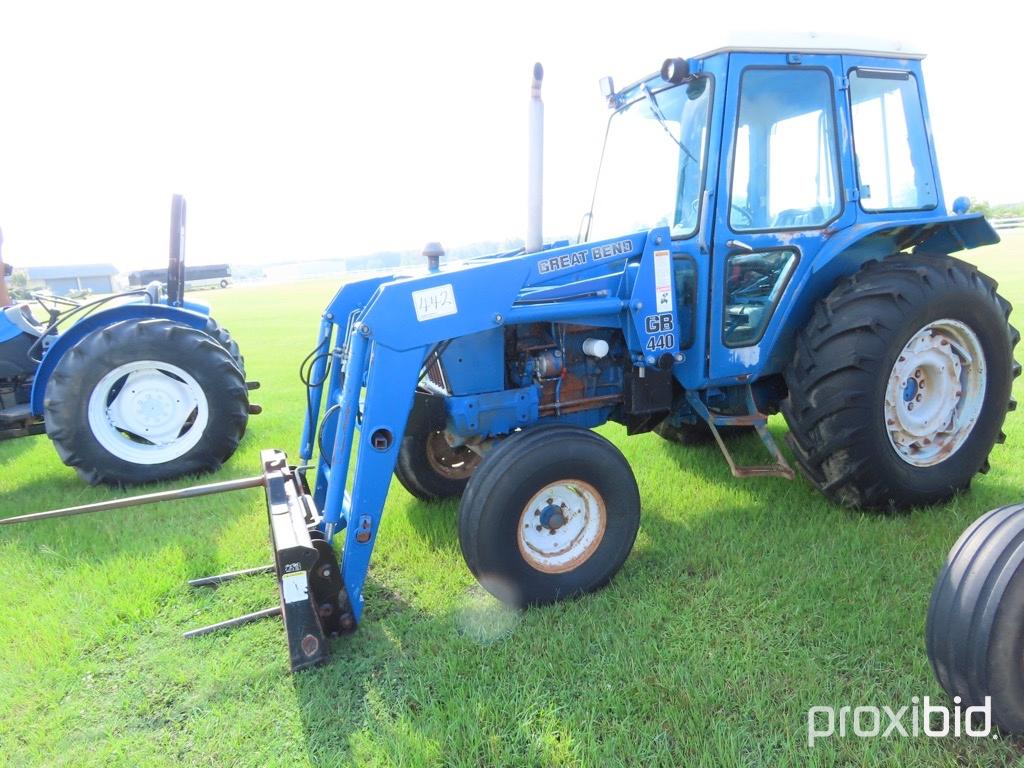 Ford 6600 Tractor, s/n C531519: 2wd, Encl. Cab, Great Bend GB440 Loader w/