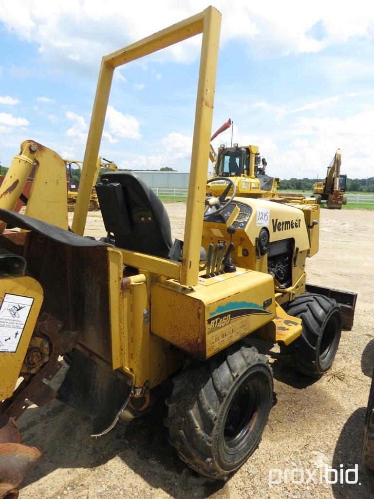 2005 Vermeer RT450 Trencher, s/n 1VRZ0721851000617: Diesel, Hydrostat Trans