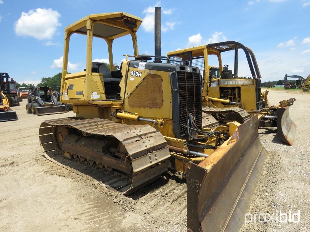 2000 John Deere 650H Dozer, s/n T0650HX881669: Canopy, 6-way Blade, Hydrost