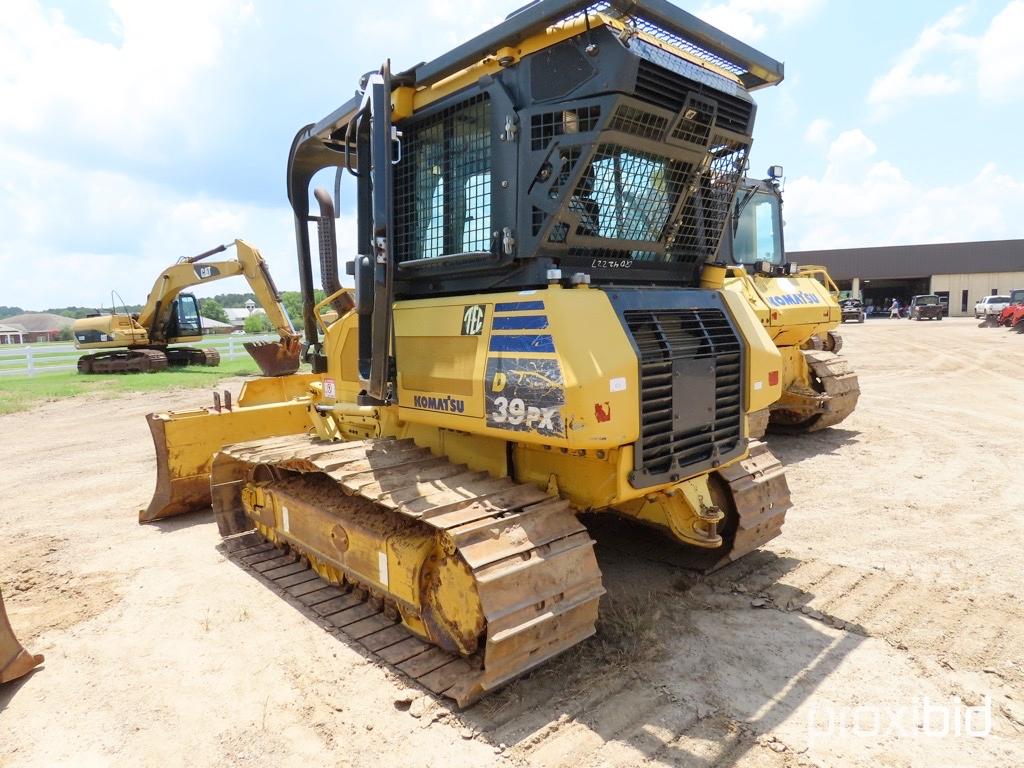 2015 Komatsu D39PX-23 Dozer, s/n 90787: C/A, Screens, Sweeps, Meter Shows 7