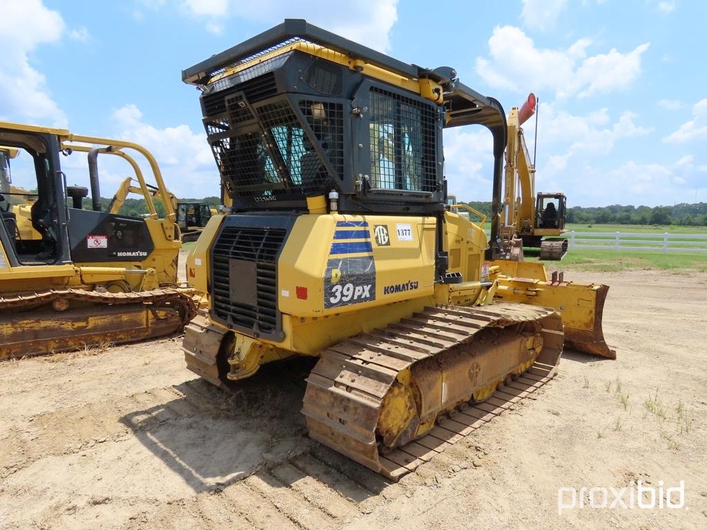 2015 Komatsu D39PX-23 Dozer, s/n 90787: C/A, Screens, Sweeps, Meter Shows 7