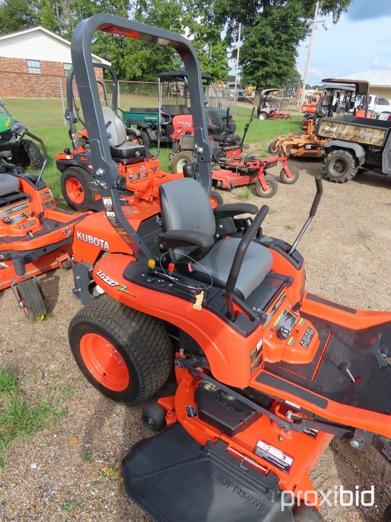 Kubota ZG227A-54 Zero-turn Mower, s/n 55239: Meter Shows 134 hrs