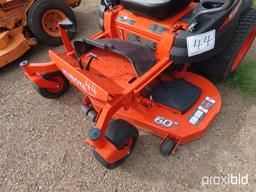 Kubota Z421KWT-60 Zero-turn Mower, s/n 22018: Meter Shows 85 hrs