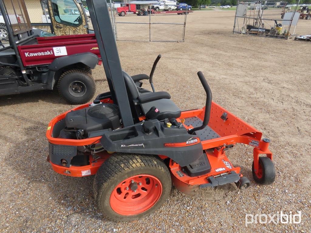 Kubota Z122E Zero-turn Mower, s/n 17704: Gas Eng., 48" Deck, Meter Shows 24