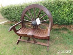 Wagon Wheel Bench