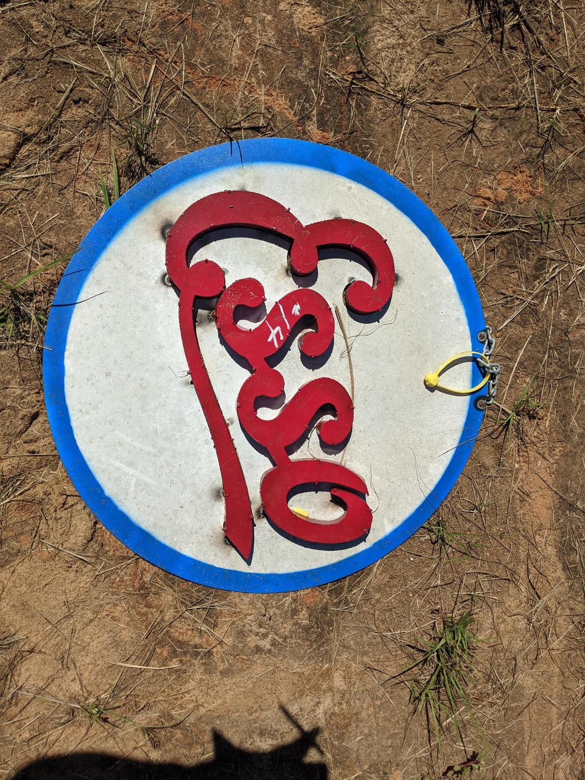 ESSO Round Metal Sign