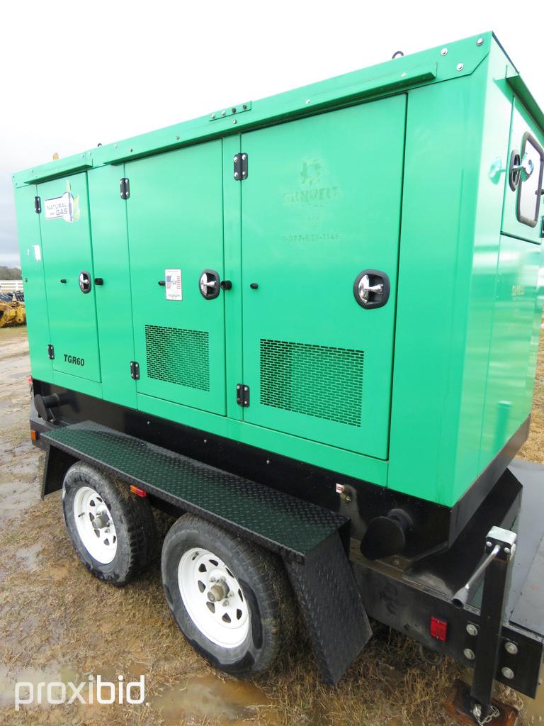 Taylor TGR60 50KW Generator: Portable, PSI V8 Natural Gas/LP Eng., 3-phase,