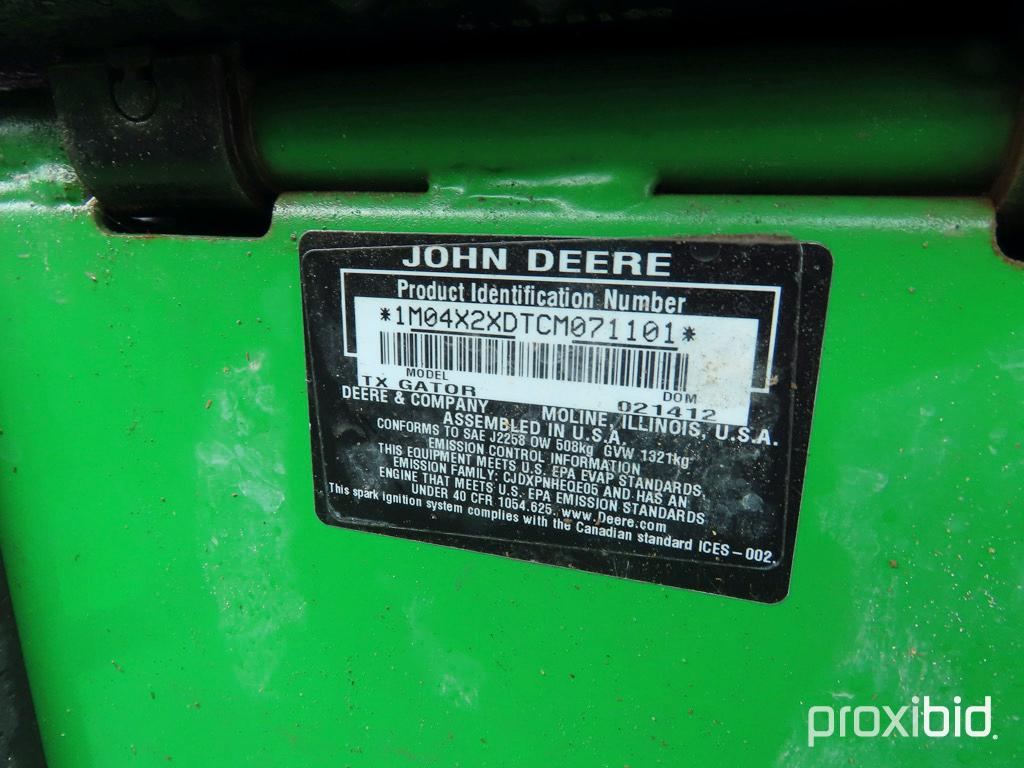 2012 John Deere Gator Utility Vehicle, s/n 1M04X2XDTCM071101 (No Title): 39