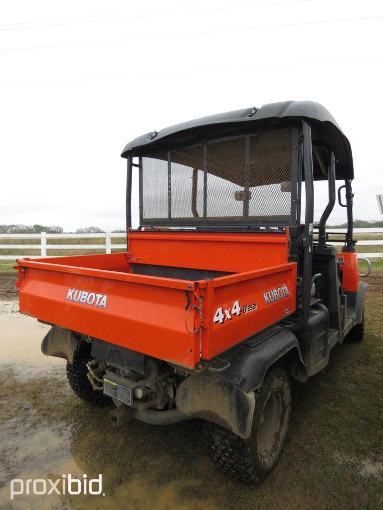 2015 Kubota RTV1140 CPX Utility Vehicle, s/n A5KD1HDAAFG034909 (No Title):