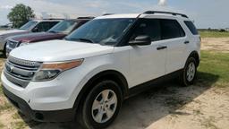 2013 FORD EXPLORER SUV, WHITE,  247,323mi.  s/n 1FM5K8B84DGA67310  (OWNED B