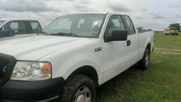 2008 FORD F150 EXTENDED CAB FWD, 4 DOOR, WHITE, 153,779mi.  s/n 1FTRX14W68F