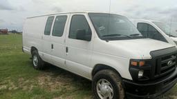 2012 FORD E-SERIES VAN E350, WHITE, 126,258mi. s/n 1FTSS3EL6CDB06182