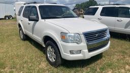 2010 FORD EXPLORER XLT 4X4 WHITE MILES 156,667 VIN 1FMEU73EX9UA32675