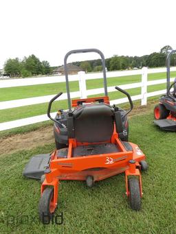 Kubota Z121SKH-48 Zero-turn Mower, s/n 18551: Meter Shows 156 hrs