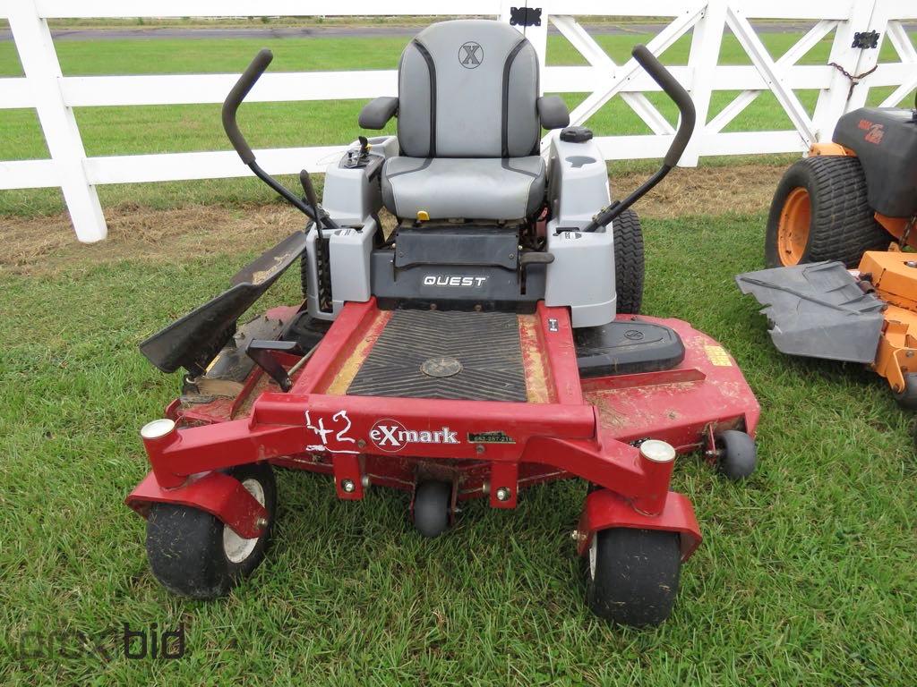 Exmark Zero-turn Mower, s/n 61696: 60" Deck, Meter Shows 172 hrs