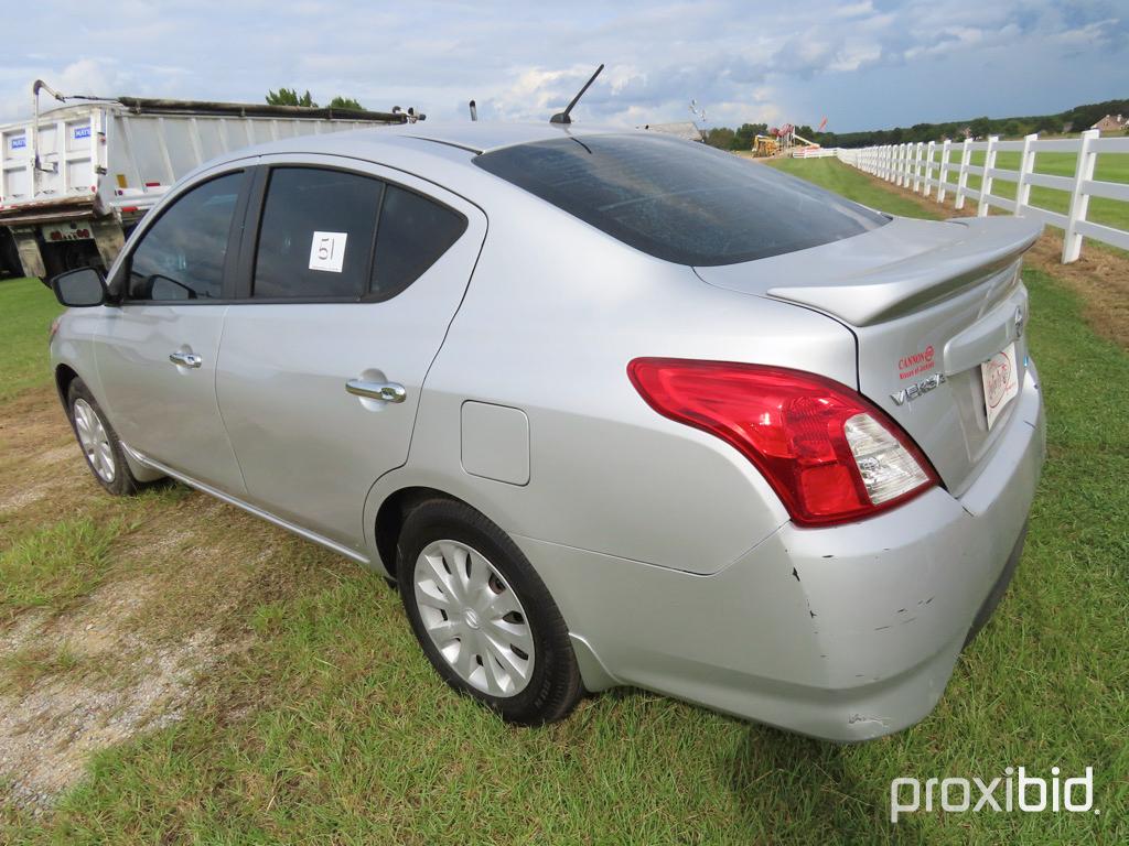 2015 Nissan Versa SV Sedan, s/n 3N1CN7AP3FL844129: Auto, Odometer Shows 105