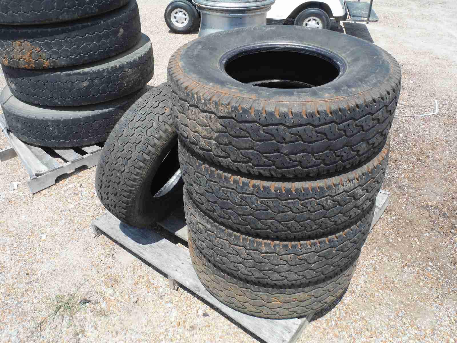 (4) Dayton Timberline 31x50-15 Tires and (1) Goodyear Wrangler P235/75R15 T