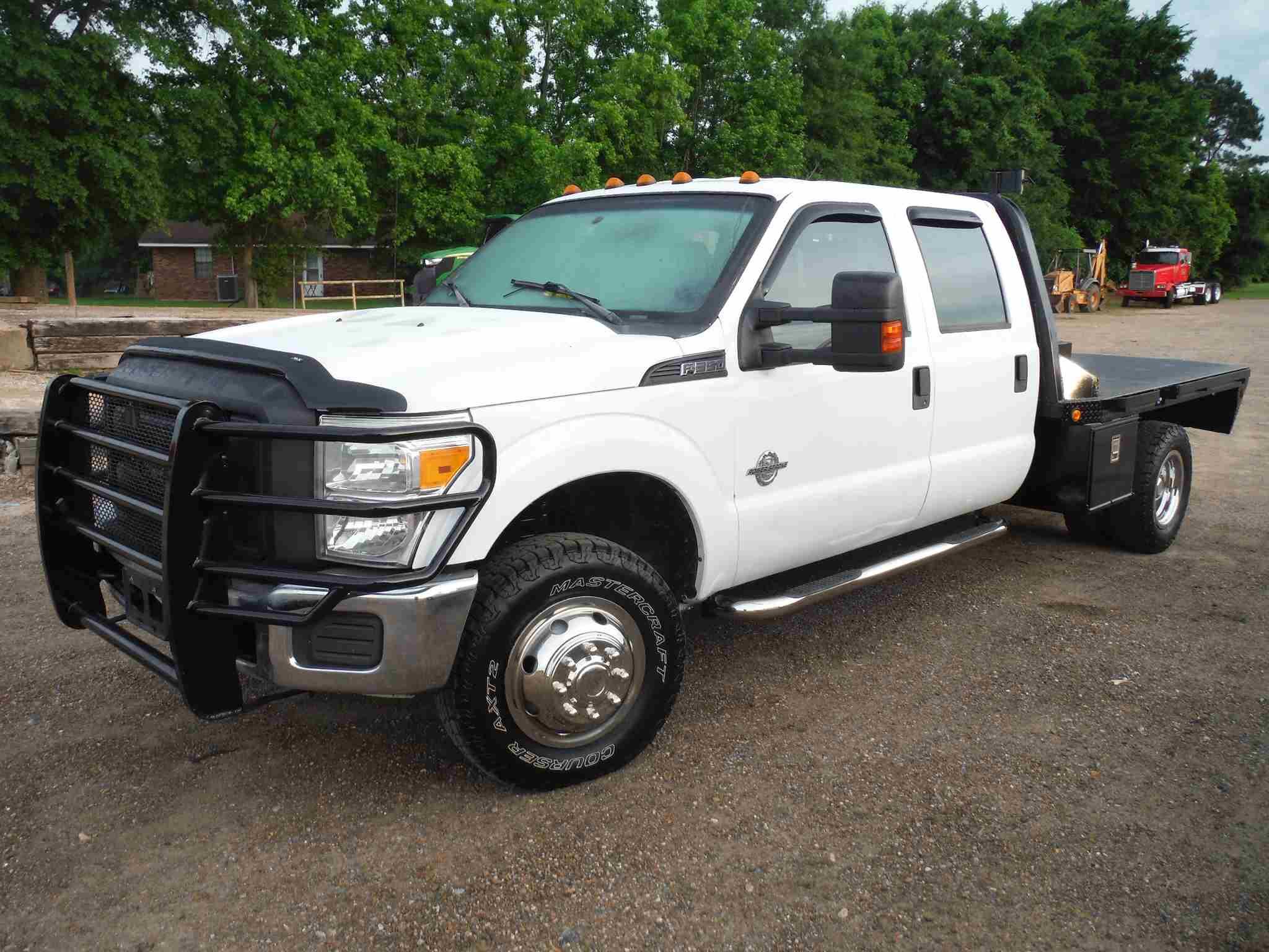 2015 Ford F350 4WD Flatbed Truck, s/n 1FD8W3HT3FEA14287: 6.7L Diesel, 9' Fl