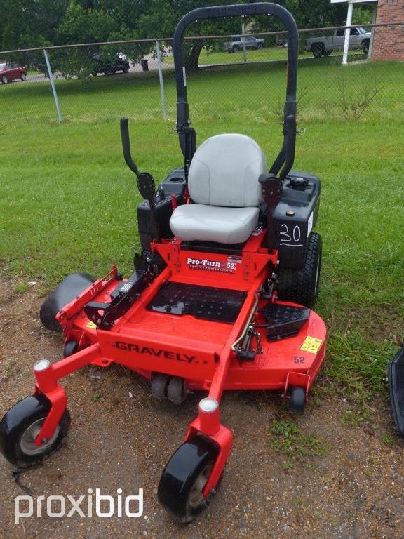 Gravely Zero-turn Mower, s/n 021725: Model 991201, Meter Shows 383 hrs