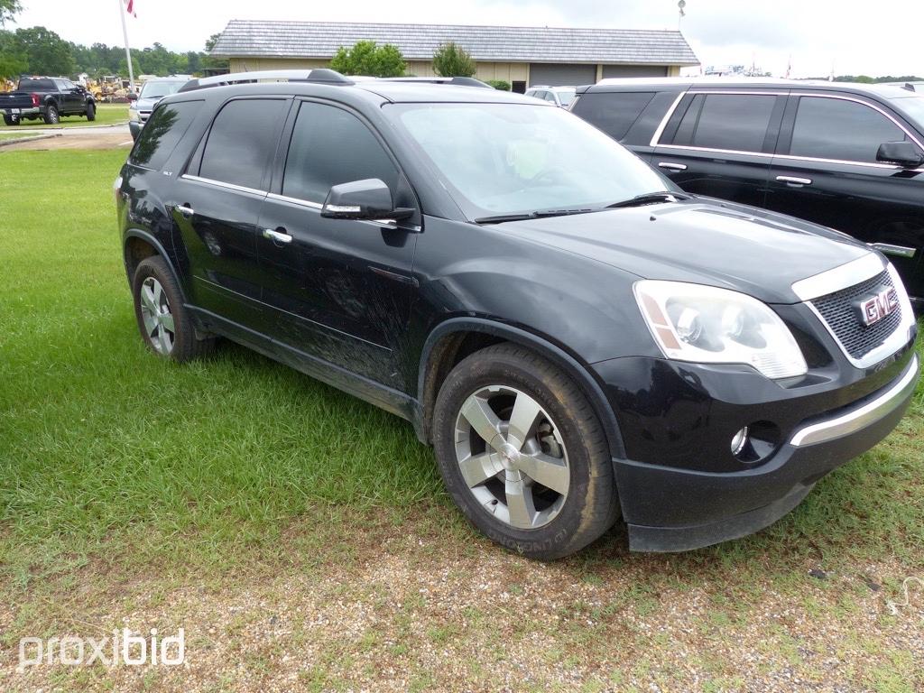 2012 GMC Acadia SLT SUV, s/n 1GKKRRED6CJ223239: 4-door, Auto, A/C, Odometer