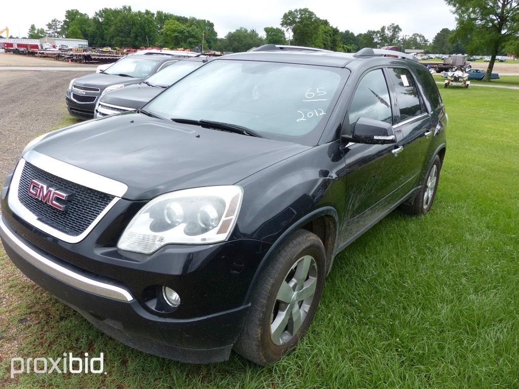 2012 GMC Acadia SLT SUV, s/n 1GKKRRED6CJ223239: 4-door, Auto, A/C, Odometer