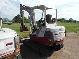 Takeuchi TB235 Mini Excavator, s/n 123500809: Canopy, Blade, Meter Shows 66