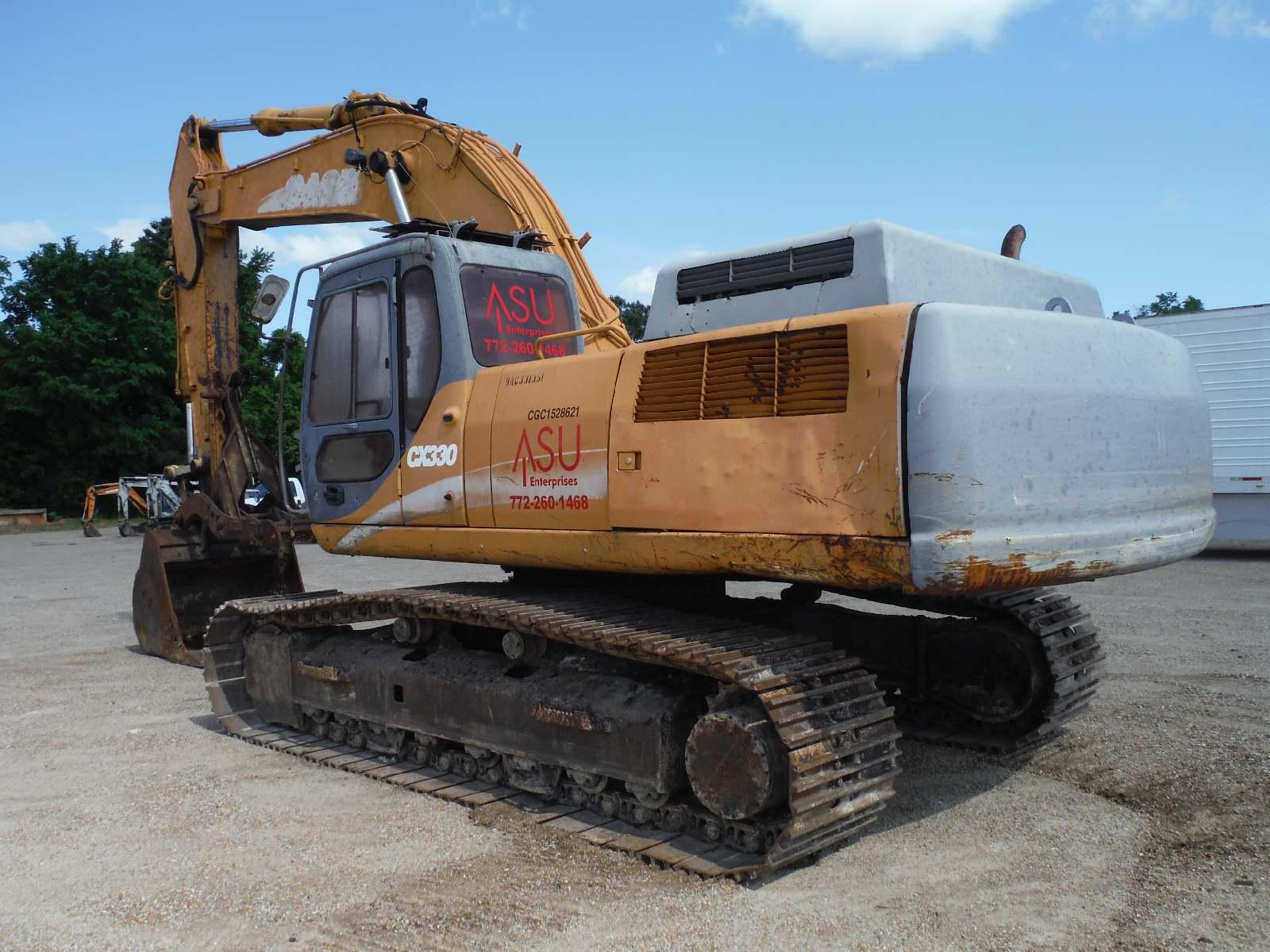 2005 Case CX330 Excavator, s/n DAC331351: Bkt., Manual Thumb, Meter Shows 8