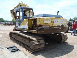 1991 Kobelco SK220LC Excavator, s/n LLU0324: Manual Thumb, Mixing Water in