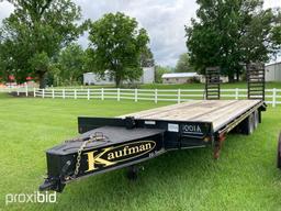 2019 Kaufman 25' Tag Trailer, s/n 5VGFH2525KL003827: Pintle Hitch, Hi-Tensi