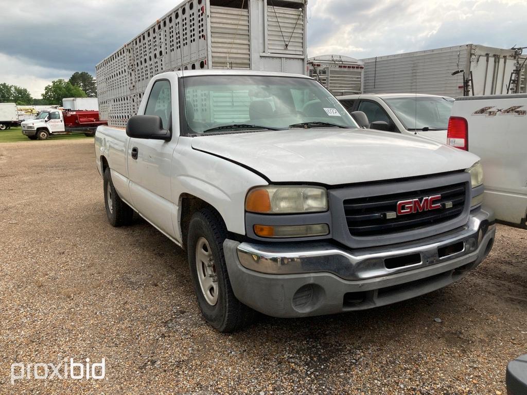 2003 GMC Sierra Pickup, s/n 1GTEC14V53Z161615 (Inoperable): 2wd, Auto, LWB,