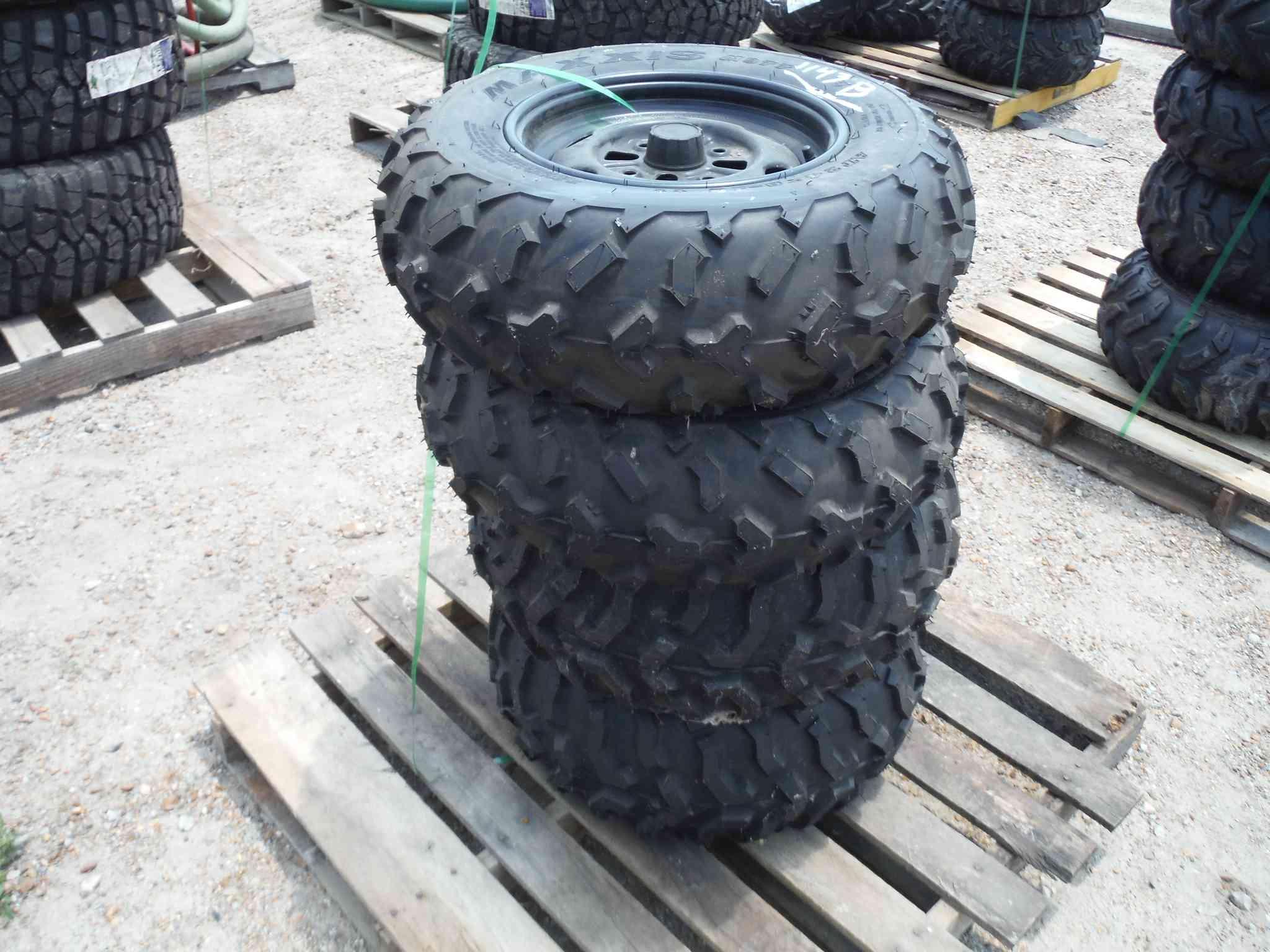 (4) Maxxis 25x8.00-12 Tires and Rims