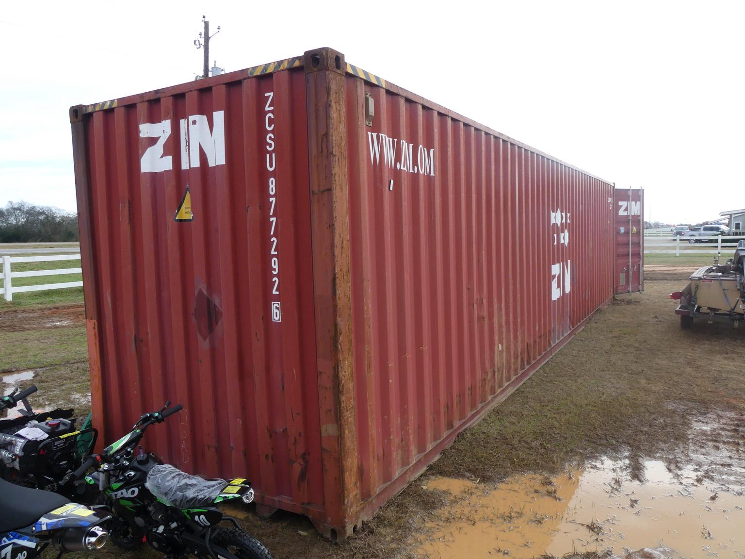 40' Shipping Container, s/n ZGSU8772926