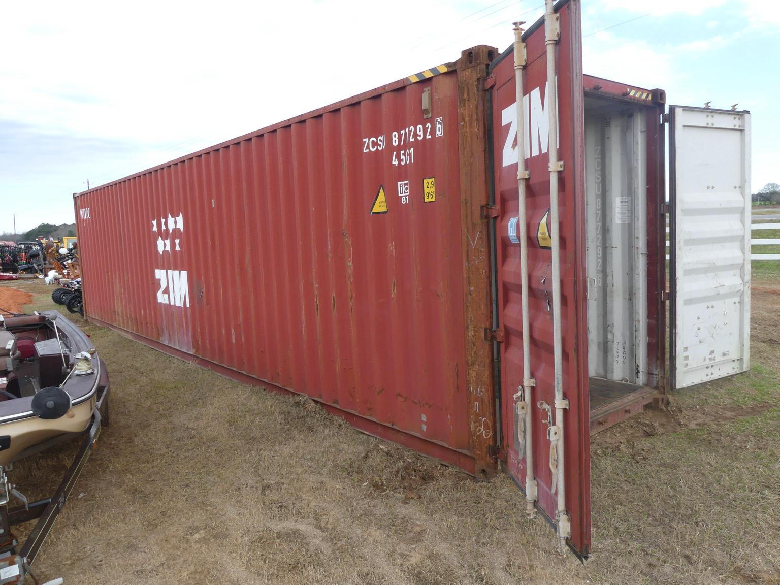 40' Shipping Container, s/n ZGSU8772926