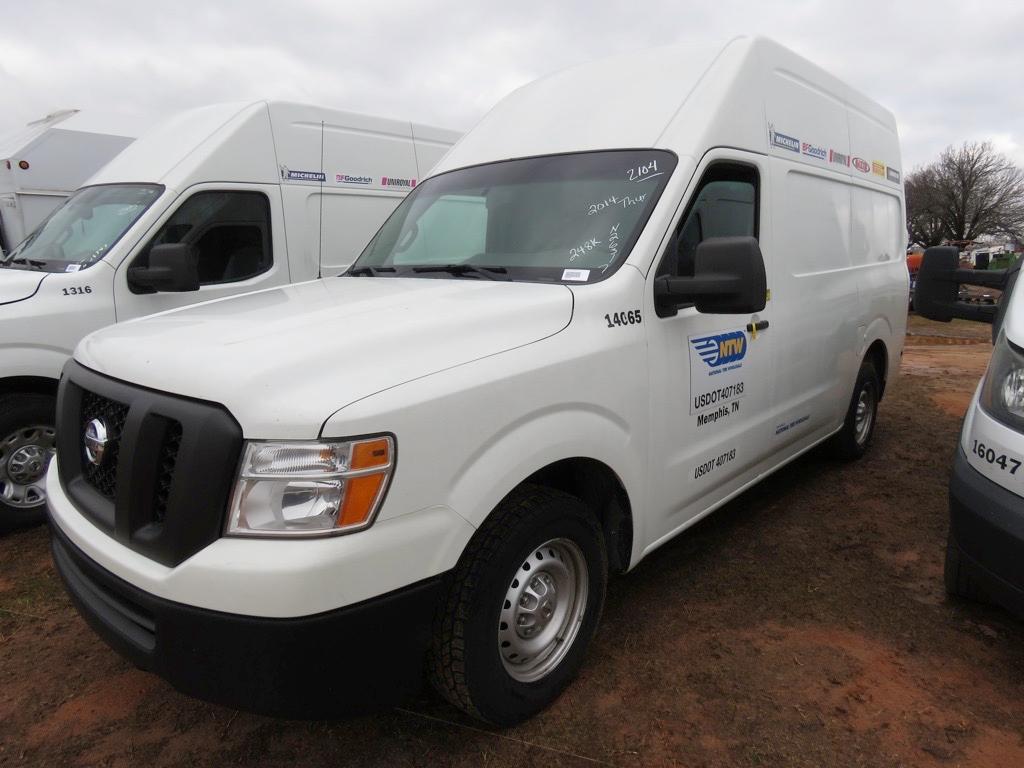 2014 Nissan NV2500 Cargo Van, s/n 1N6BF0LXXEN105961: Odometer Shows 248K mi