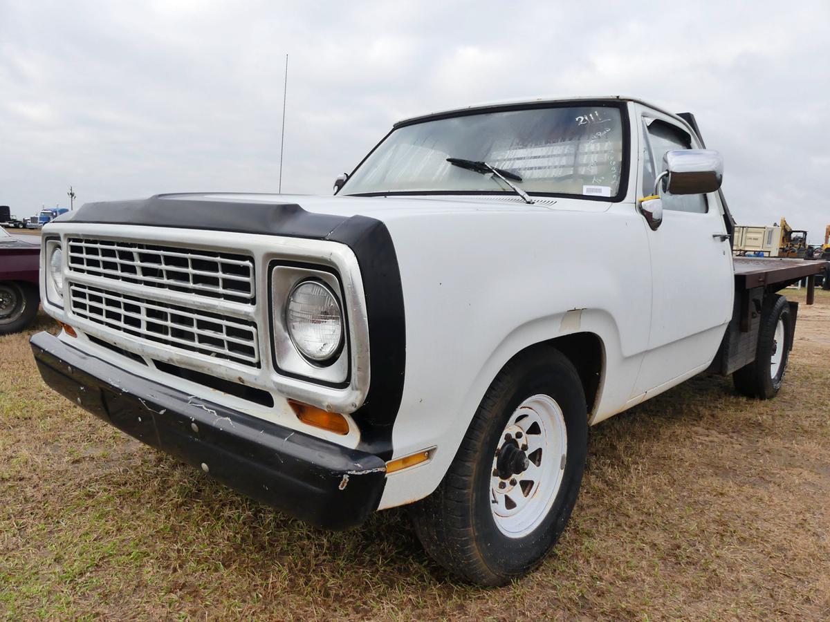 1980 Dodge Flatbed Truck, s/n 024JTAS127002 (Inoperable)