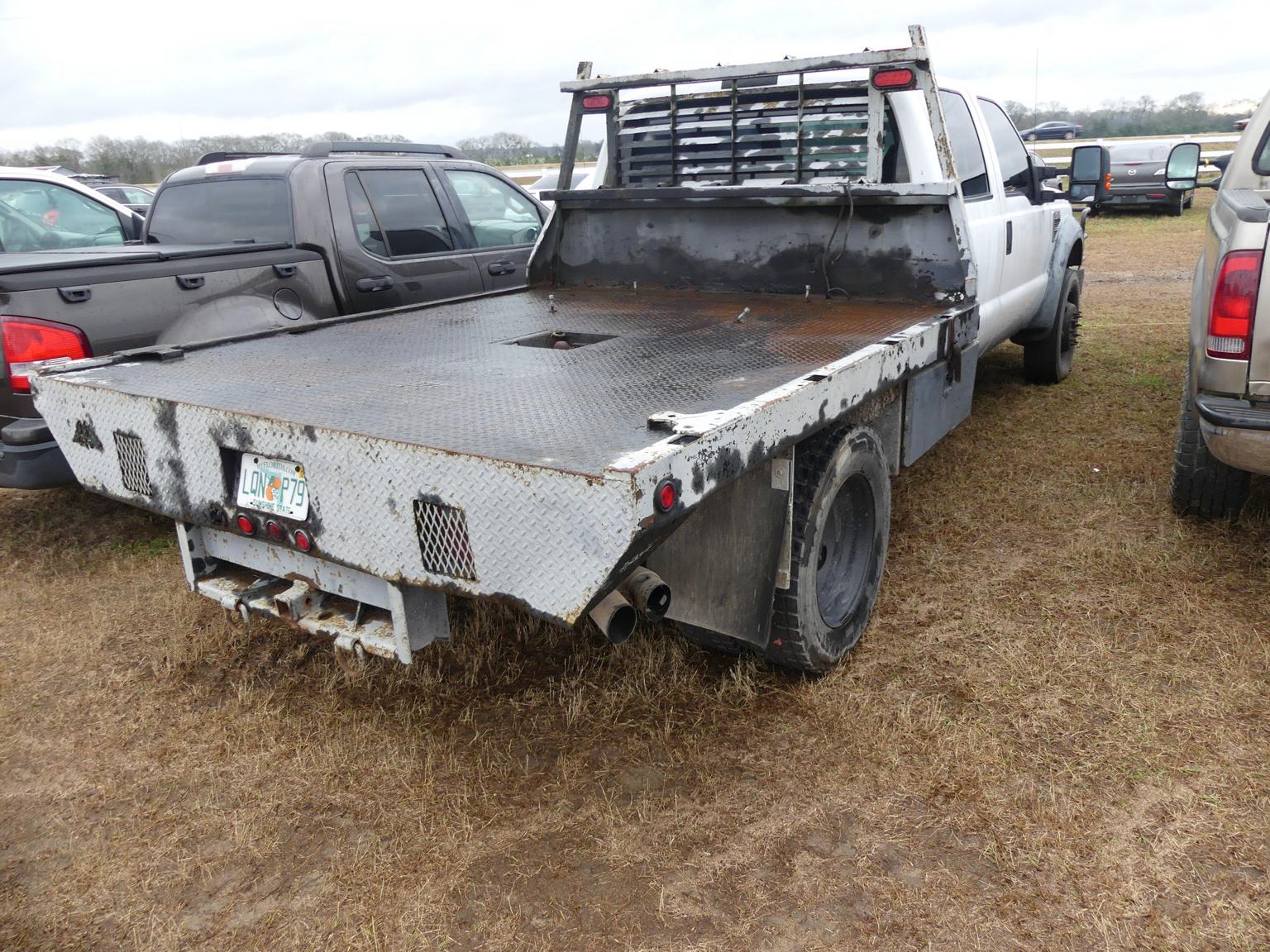 2008 Ford F450 Truck, s/n 1FDXW47R08ED60064: Flated, Powerstroke V8, Odomet