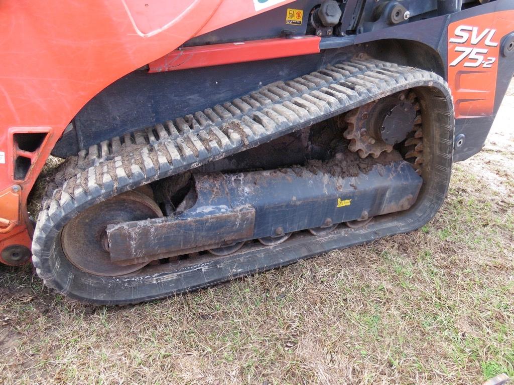 2019 Kubota SVL75-2 Skid Steer, s/n 39577: HFWC, Cab, High Flow, Rubber Tra