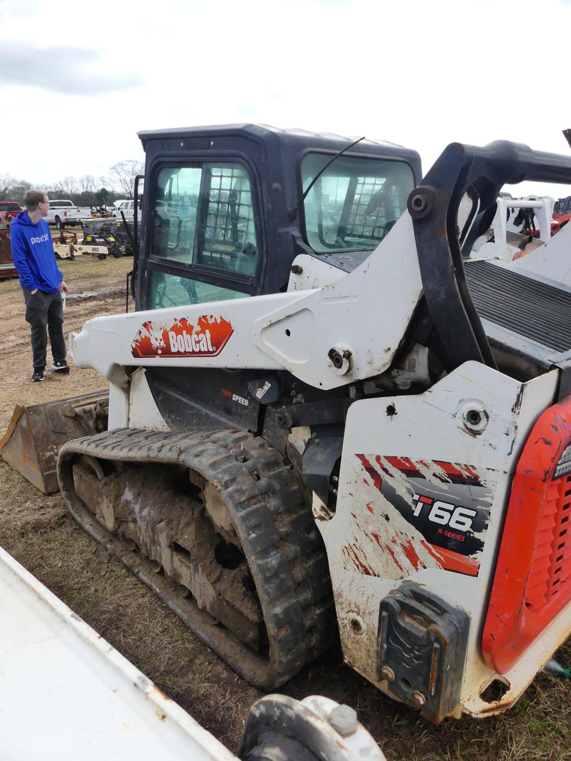 2020 Bobcat T66 Skid Steer, s/n B4SB11068: Rubber Tracks, GP Bkt., Meter Sh