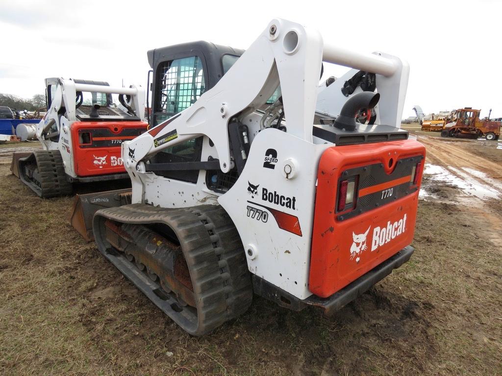 2020 Bobcat T770 Skid Steer, s/n AT6325103: Rubber Tracks, 80in. Bkt., Mete